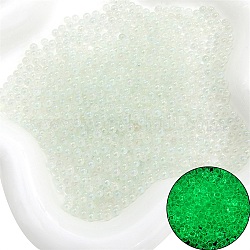 Leuchtende Blasenperlen, DIY 3 d Nagelkunstdekoration Miniglasperlen, Kaviar winzigen Nagel-Perlen, beige, 2~2.5 mm, ca. 2100 Stk. / Beutel.