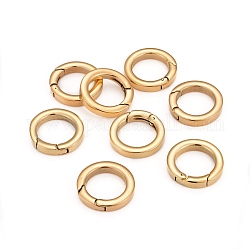 304 anelli porta molla in acciaio inossidabile, o anelli, placcatura ionica (ip), anello, oro, 20x3.5mm, diametro interno: 13mm