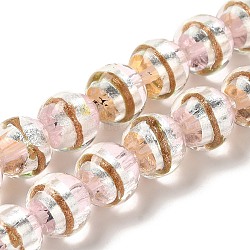 Chapelets de perles vernissées, ronde, rose, 12mm, Trou: 1.2mm, Environ 45 pcs/chapelet, 19.29'' (49 cm)