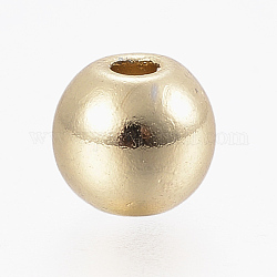 Aluminium Zwischen perlen, Runde, nickelfrei und bleifrei und cadmiumfrei, golden, 6x5.5 mm, Bohrung: 1.5 mm