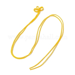 Nylon-Glücksknotenschnur-Amulett-Yuki-Anhängerdekorationen, für Glücksbringer-Knoten, golden, 392~400 mm