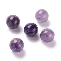Natürlichen Amethyst Perlen, kein Loch / ungekratzt, für Draht umwickelt Anhänger Herstellung, Runde, 20 mm