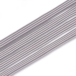 Piatto corda elastica, con nylon e gomma all'interno, grigio, 7x1.5mm, circa 100 yard / bundle (300 piedi / bundle)