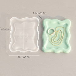 DIY Food Grade Silicone Storage Plate Molds, Decoration Making, Resin Casting Molds, For UV Resin, Epoxy Resin Jewelry Making, Rectangle, 207x160x17mm