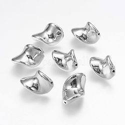 CCB Plastic Beads, Platinum, 26x18x19mm, Hole: 2mm