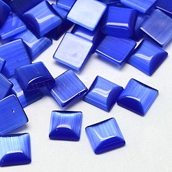 Cat Eye Cabochons, Square, Blue, 4x4x2mm