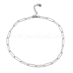 304 collar de cadena con clip de acero inoxidable, color acero inoxidable, 16-1/2~17 pulgada (42~43.2 cm)
