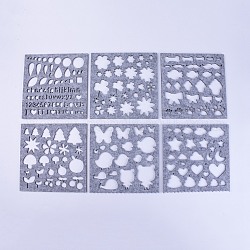Muffa di forme di feltro di lana, strumenti per la fabbricazione dell'infelice, accessori per cucire artigianali fai da te, grigio, 16x15.8x0.4cm, 6 pc / set