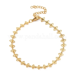 304 Edelstahl-Kettenarmband für Damen, golden, Auge, 7-1/2 Zoll (19 cm), Link: 7x7 mm