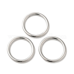 201 Edelstahl verbindet Ringe, runden Ring, Platin Farbe, 20x2 mm, Innendurchmesser: 16 mm