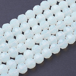 Perlas opalite hebras, reronda facetas, 8mm, agujero: 1 mm, aproximamente 70~72 pcs / cadena, 22.6 pulgada