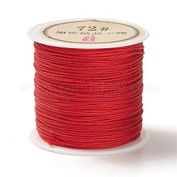 Cordon de noeud chinois en nylon de 50 mètre, cordon de bijoux en nylon pour la fabrication de bijoux, rouge, 0.8mm