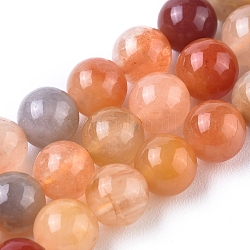 Natural Jade Beads Strands, Round, 6mm, Hole: 1mm, about 60pcs/strand, 14.96 inch(38cm)