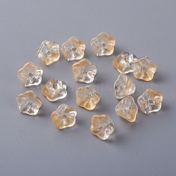 Galvanisierte Glasperlen, Trompetenblume, Navajo weiß, 8.5x8x5.5 mm, Bohrung: 1 mm