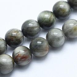 Fili di perle di occhio di falco naturale, pietra occhio d'aquila, tondo, 8mm, Foro: 1 mm, circa 50pcs/filo, 15.7 pollice (40 cm)