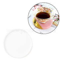 Diy плоская круглая чашка коврик силиконовые Молды, Молды для литья смолы, для уф-смолы, изготовление изделий из эпоксидной смолы, белые, 125x9 мм, внутренний диаметр: 122 мм
