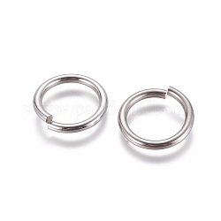 304 Edelstahl Ringe springen, offene Ringe springen, Edelstahl Farbe, 10 Gauge, 20x2.5 mm, Innendurchmesser: 15 mm