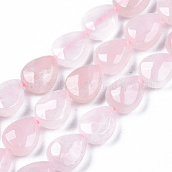 Rosa naturale fili di perle di quarzo, sfaccettato, lacrima, 10x8x5mm, Foro: 1 mm, circa 38pcs/filo, 14.76 pollice (37.5 cm)