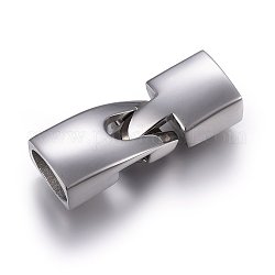 304 Stainless Steel Snap Lock Clasps, Stainless Steel Color, Inner Diameter: 10.5x6.5mm, 35x12x8.5mm