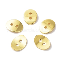 Cierres de botón de latón, dorado, aproximamente 10 mm de ancho, 14 mm de largo, 1 mm de espesor, agujero: 2 mm