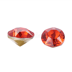 K9 cabujones de cristal de rhinestone, puntiagudo espalda y dorso plateado, facetados, diamante, Tailandia ligera, 4~4.1x2.5mm