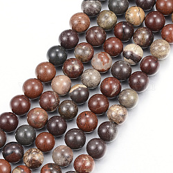 Jaspe rouge naturel brins de perles rondes, jaspe rouge, 8mm, Trou: 1mm, Environ 48 pcs/chapelet, 15.1 pouce