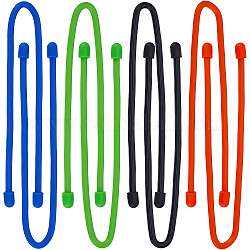 GORGECRAFT 8PCS 12-Inch Original Silicone Cable Tie Steel-Core Twist Ties Self-Gripping Multi-Color Hook and Loop Cord Keeper Cable Wrappers for Cord Management Home Office Desk Organization
