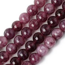 Chapelets de perles de quartz naturel, teints et chauffée, imitation quartz, ronde, 8~8.5mm, Trou: 1.2mm, Environ 48 pcs/chapelet, 15.35 pouce (39 cm)