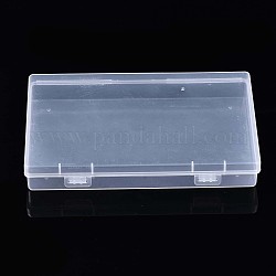 Boîtes en plastique, récipients de stockage de talon, rectangle, clair, 17.5x11.2x2.7 cm