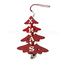 Weihnachtsbaum mit wort weihnachten kreative hölzerne glockentür hängende dekorationen, für Weihnachtsdekoration, Schamottestein, 150x105 mm