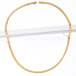 Collier chaîne à chevrons en acier inoxydable pour femme, or, 17-3/4 pouce (45 cm)