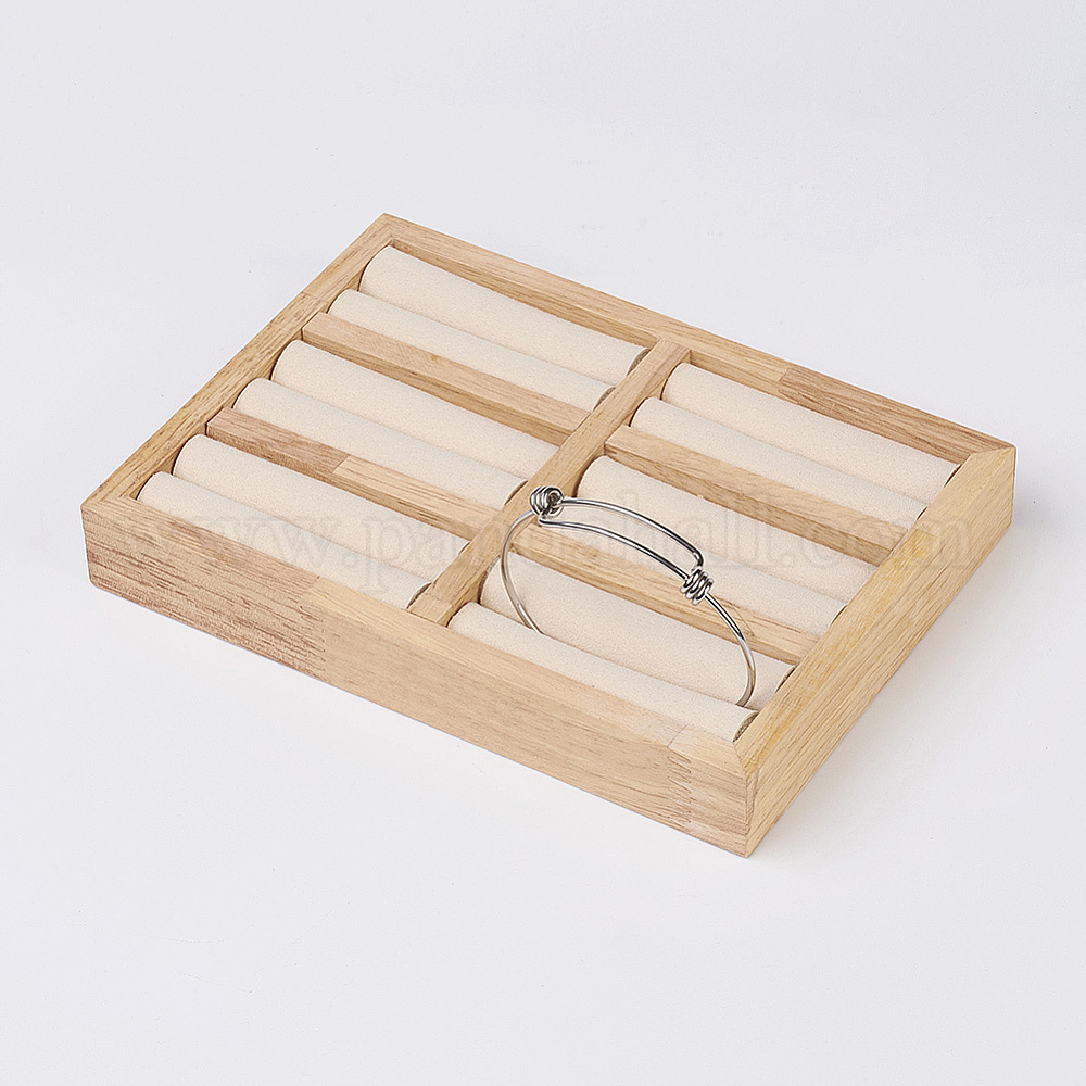 Présentoirs à Bague En Bois Naturel – Lot De 10 (Taille 5)