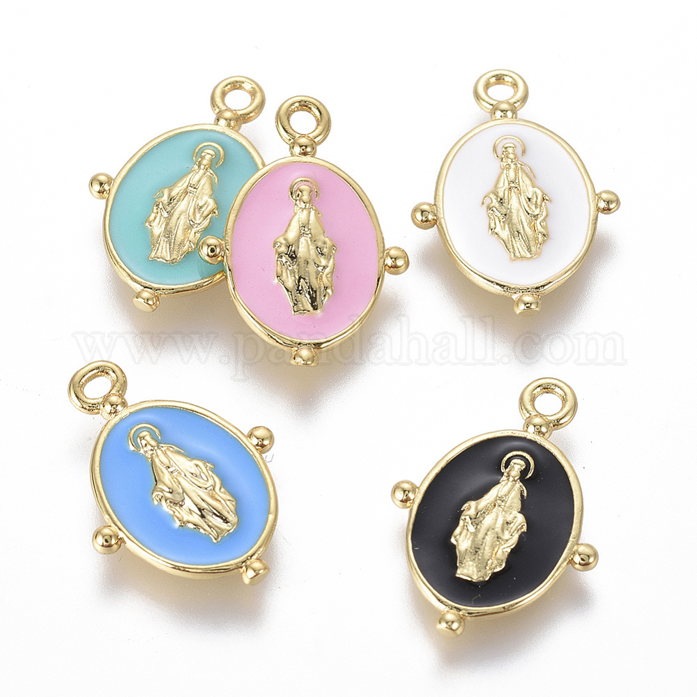 Sunnyclue 50pcs 5 pendentifs en émail en alliage de style en gros pour