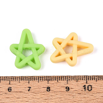 Прорезиненные стиль непрозрачной акриловые бусины&nbsp;OACR-N153-18-1