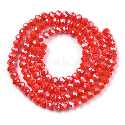 Chapelets de perles en verre électroplaqué&nbsp;EGLA-A034-P3mm-A10-1