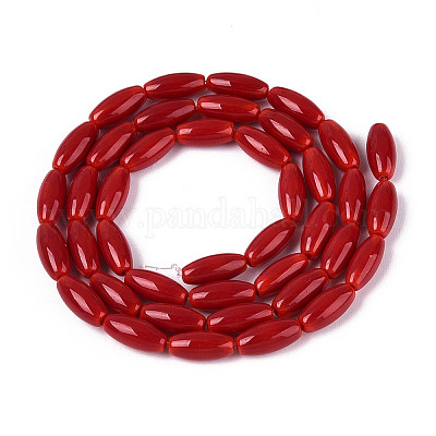 Непрозрачное стекло бисер нитей&nbsp;GLAA-T028-15P-02-1