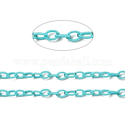 Pandahall 10 Strands Plastic Curb Chains 14.96~15.35 Mixed Color Cable  Chain Links for Glasses Lanyard Chains Jewelry Making