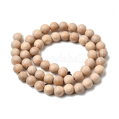 Натуральное дерево бисер нитей&nbsp;WOOD-B011-01A-4mm-1
