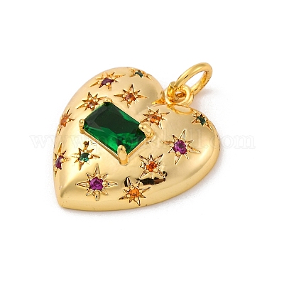 Латунные микро проложить кубического циркония подвески KK-U033-18G-02-1