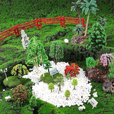 8 пластиковая модель дерева&nbsp;AJEW-CA0001-63-1