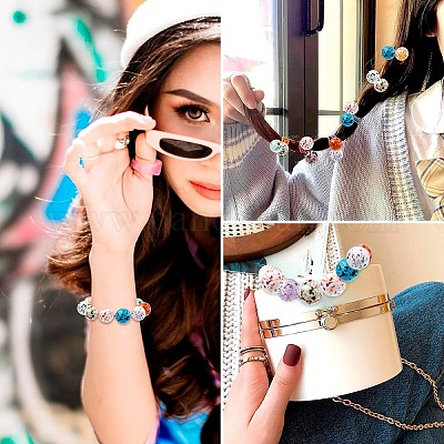 20шт непрозрачные акриловые бусины&nbsp;ACRP-YW0001-17-1