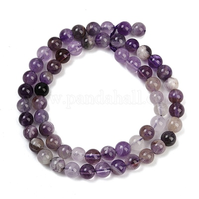 Natürlichen Amethyst Perlen Stränge&nbsp;G-F591-25-6mm-1