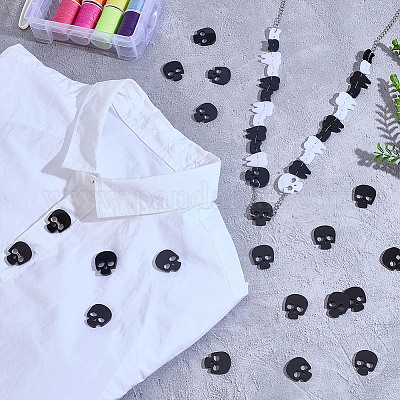 60шт акриловые пуговицы BUTT-PH0001-59A-02-1