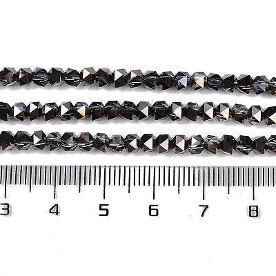 Chapelets de perles en verre électroplaqué&nbsp;GLAA-Q105-02G-1