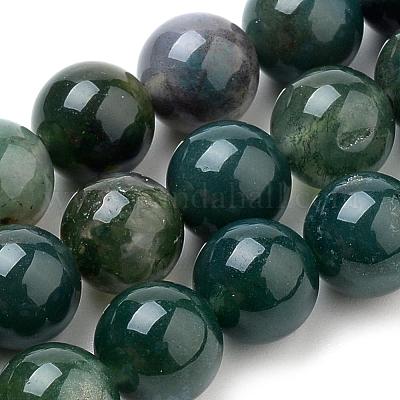 Wholesale Natural Moss Agate Beads Strands 