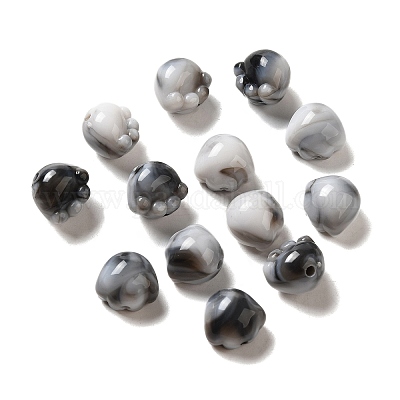 Perline acriliche trasparenti bicolore&nbsp;TACR-P008-01A-05-1