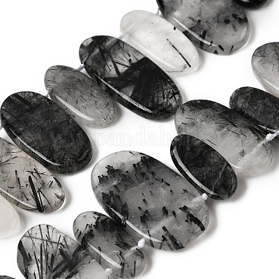 Натуральный турмалированный кварц / черный рутиловый кварц&nbsp;G-D365-D02-1