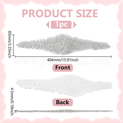 Ткань из бисера Hotfit со стразами&nbsp;DIY-WH0666-002B-1