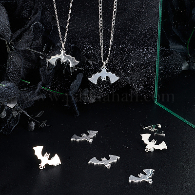 Wholesale UNICRAFTALE 20Pcs Bat Pendant Charms Stainless Steel