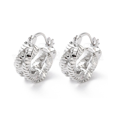 Латунные серьги обруча EJEW-S241-25P-1